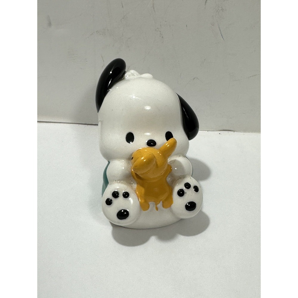 Official Sanrio Pochacco Choppi Ceramic Coin Bank Hello Kitty Vintage Japan Rare